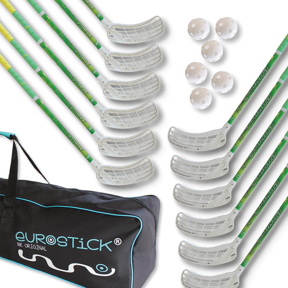 תמונה ממוזערת: EuroStick Gravity Kid Flex 35 IIF Floorball Set