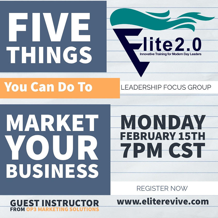 Five Things You Can Do To Market Your Business