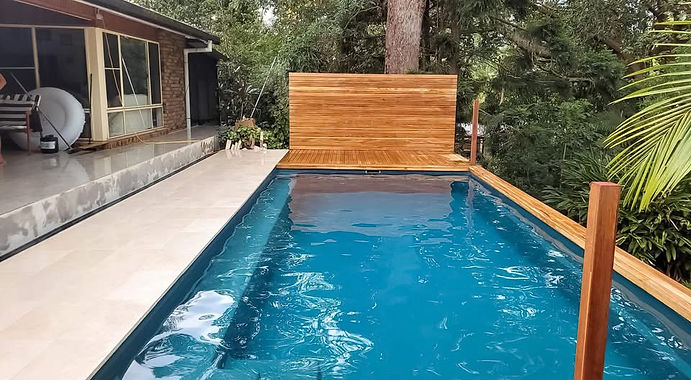 decking around pool