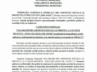 Campania Națională pentru o salarizare decentă în asistență socială