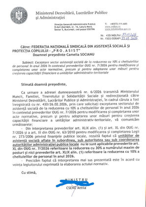 MDLPA - Asistența socială excepție la austeritate