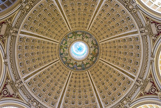 Domed ceiling in the Main Reading Room (Thomas Jefferson Building of the Library of Congress)