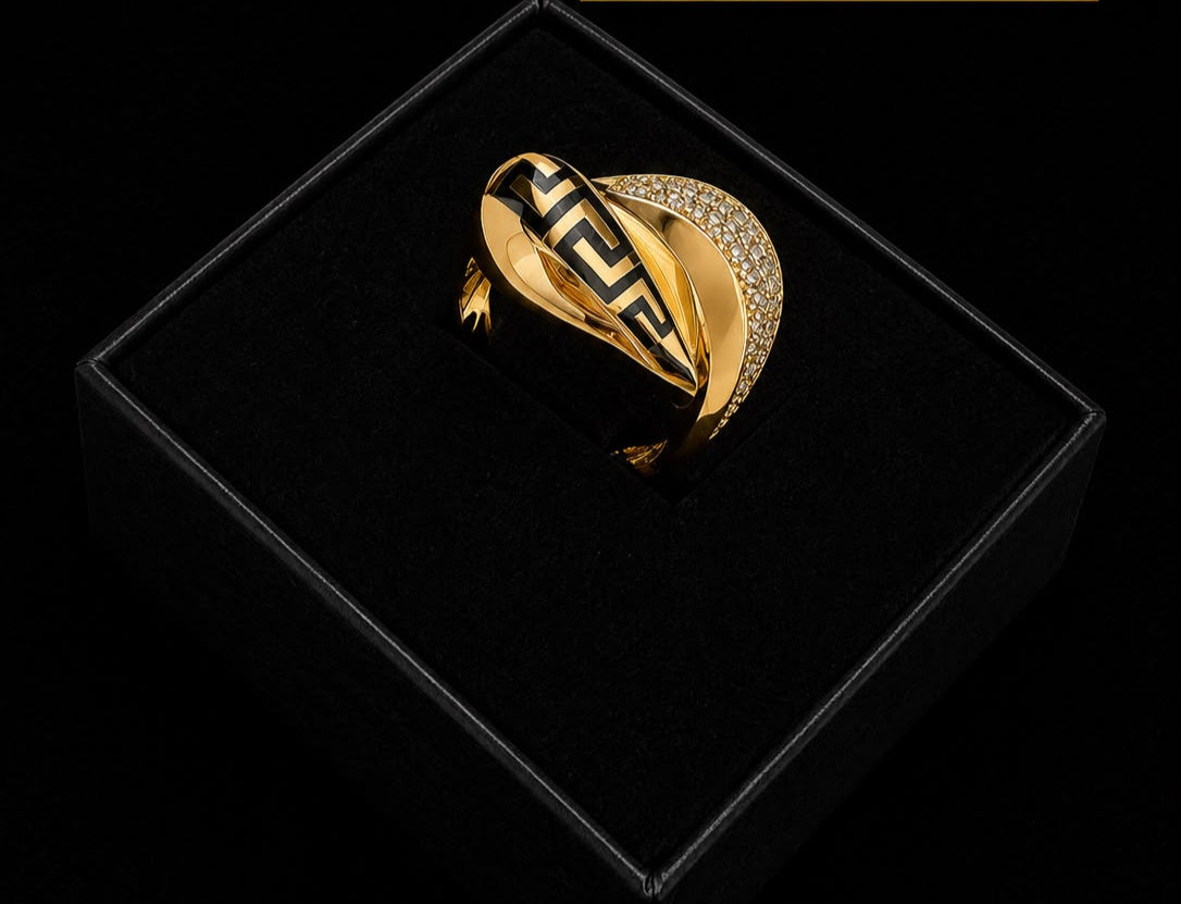Anillo de gotas con diseño