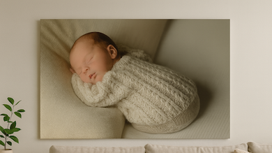 Large Acrylic print of a Newborn baby in Dubai