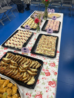 “Homemade traybakes and decorated cupcakes for a funeral tea reception in Moira, County Down.”