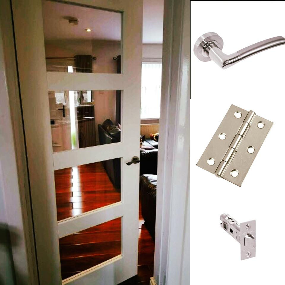 Four Pane Clear Glazed Shaker Door