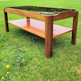 Teak Coffee Table with Magazine Shelf