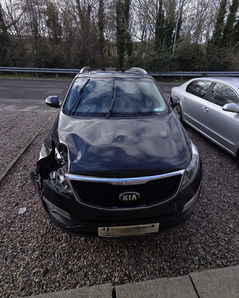 Kia front end damage