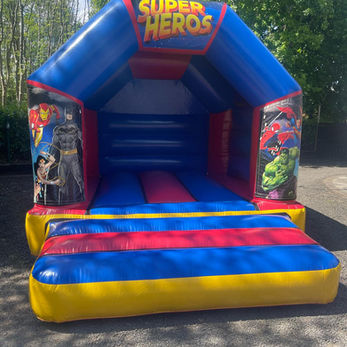 Superhero bouncy castle