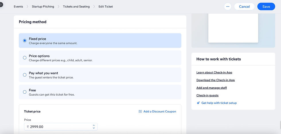Flexible Ticket Pricing