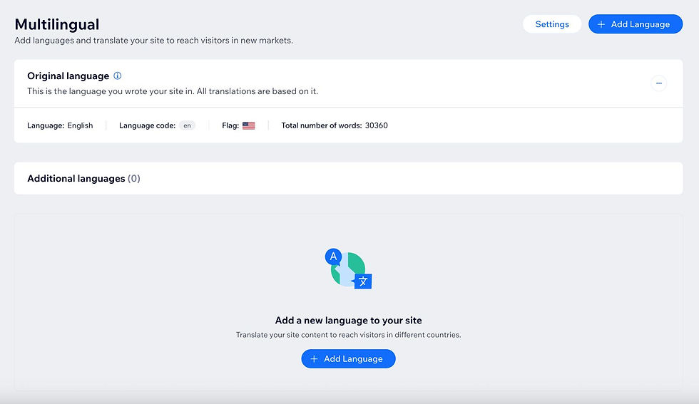 Multi-Language & Custom Pages