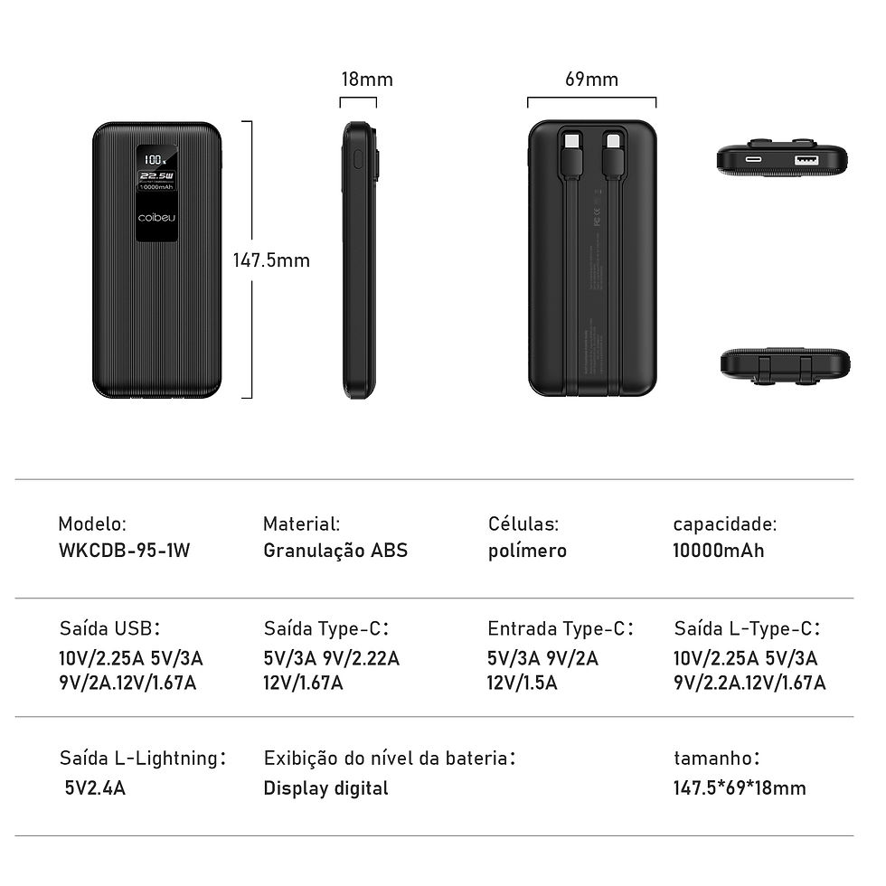 Miniatura: Power bank, 10000mA