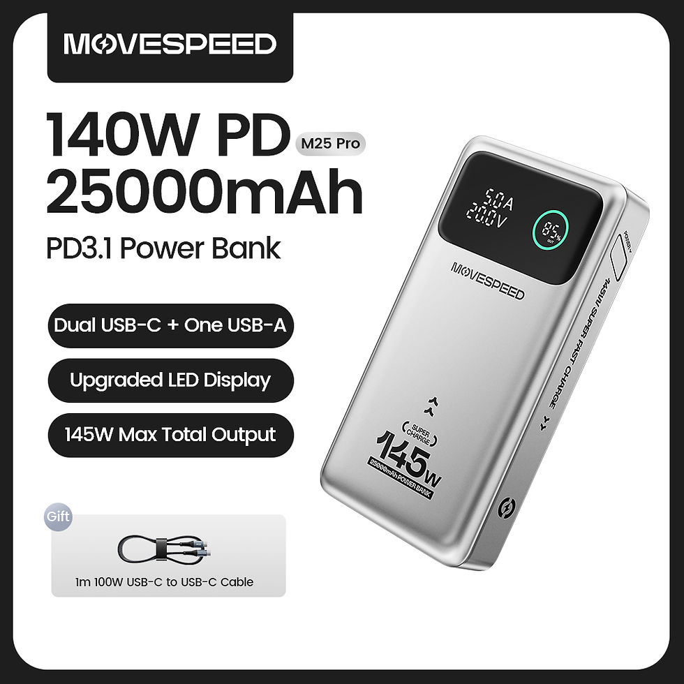 Miniatura: Bateria Externa Portátil  25000mAh M25Pro 140W com Carregamento Rápido.