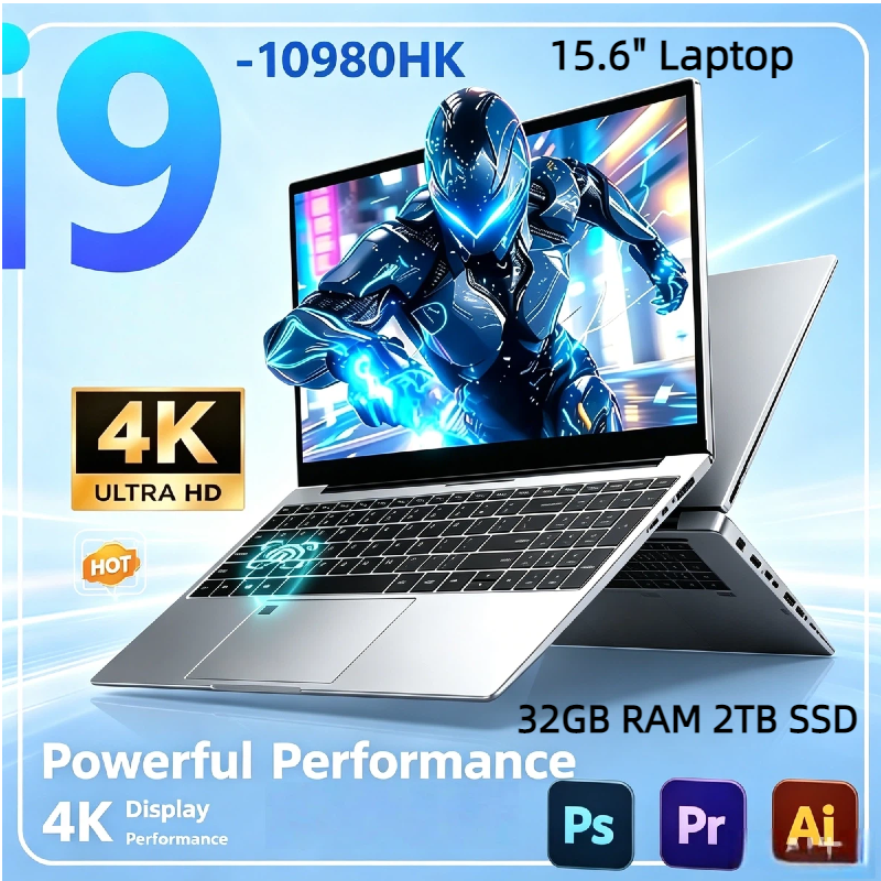 2026 New Gaming Laptop 15.6" Intel Core i9-10980HK 32GB RAM M.2 SSD 1TB/2TB 4K U