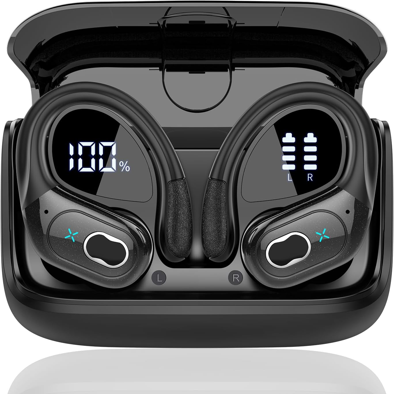 TWS Sports Earbuds Bluetooth 5.4 HIFI Bass Wireless Headphones LED Touch Hands-f