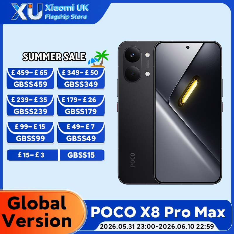 Global Version POCO X8 Pro Max Dimensity 9500s Smartphone 8500mAh (typ) 100W Hyp