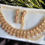 Thumbnail: Artificial Stone Necklace Set with Earrings, Pink Stones in Gold Plating
