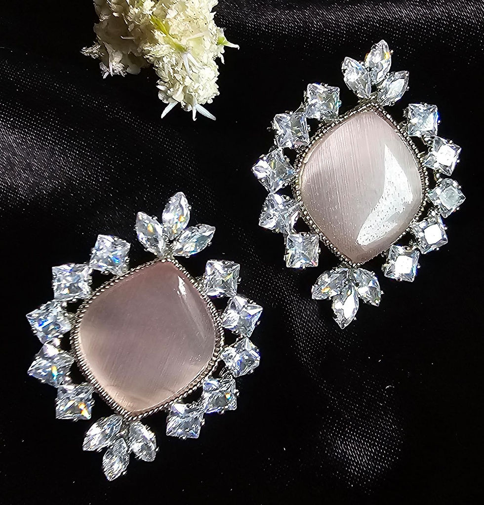 Thumbnail: Translucent Artificial stone studs,Black