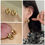 थंबनेल: Stylish Trendy Modern Western Dangle Hoop Earrings, Gold Look