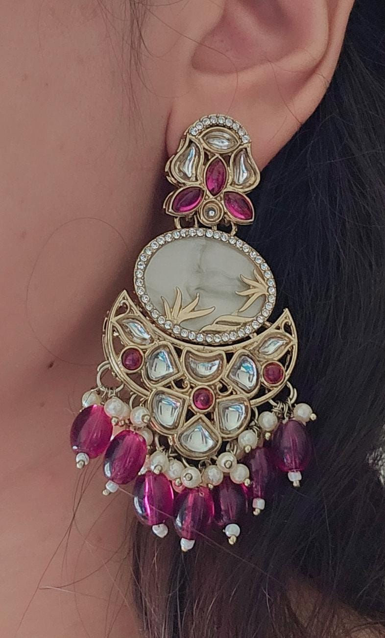 Thumbnail: MOP Chandbali Earrings