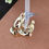 थंबनेल: Crushed foil gold Hoop Earrings