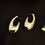 थंबनेल: Gold-Tone Hoop Earrings, Crescent Shape