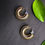 थंबनेल: Concentric circle design Trendy Golden Hoops