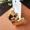 थंबनेल: Moon shaped Gold toned Hoops