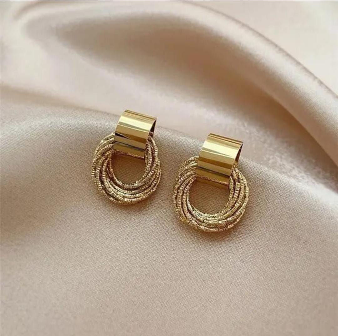 Round Dangle Drop Hoop Earrings for Women, Girls, Traditional and Western Look