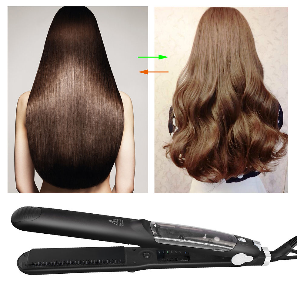 Thumbnail: Steam Hair Straightener Ceramic Hair Flat Iron Hair Straightening Iron Curler