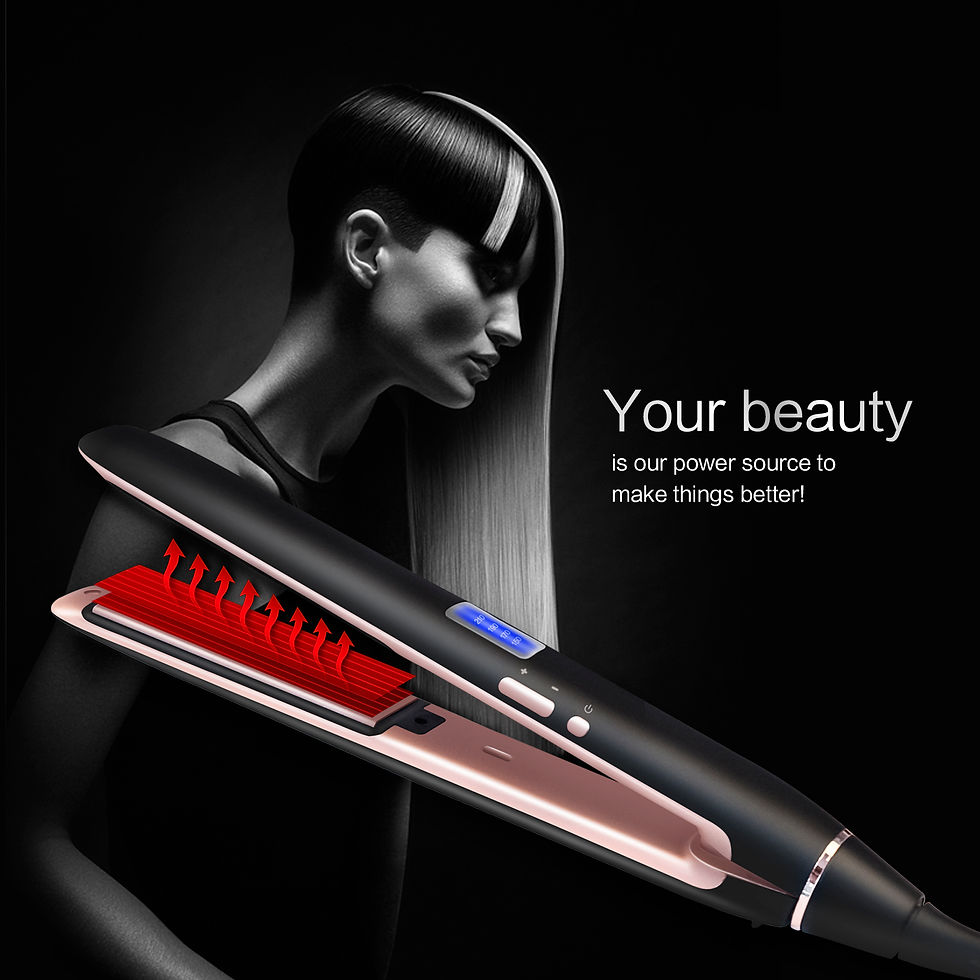 Thumbnail: Professional Hair Straightener 2in1 Flat Iron Curling Straight Hair Fast Ceramic