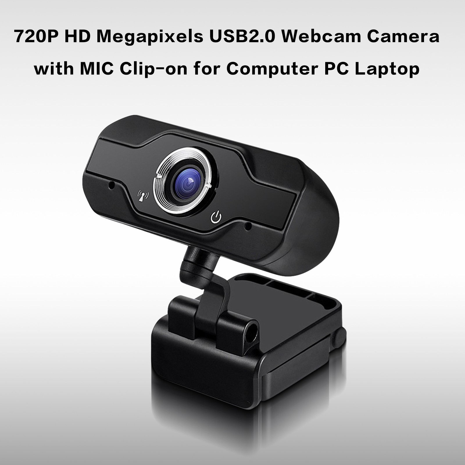 720P HD Megapixels USB2.0 Webcam Camera with MIC Clip-on for Computer PC Laptop