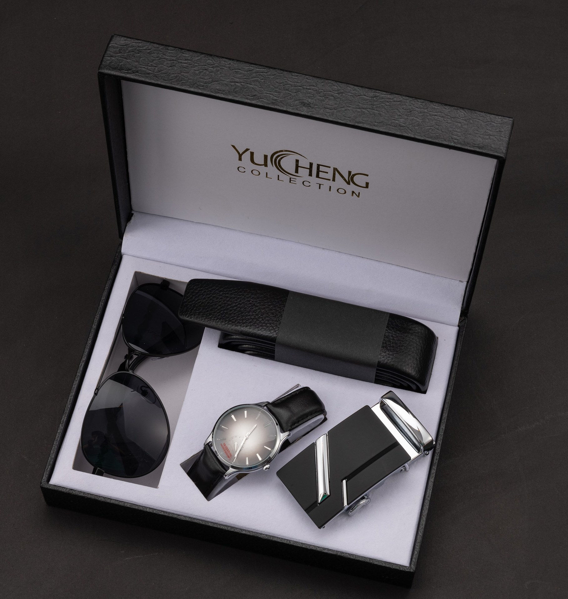 WatchCreative Valentine's Day Gifts Men's Suit Belt Glasses Men's Watch