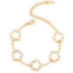 Thumbnail: 14K Gold Plated Stainless Steel Necklace Woman Five Leaf Petals Double Sided Nec