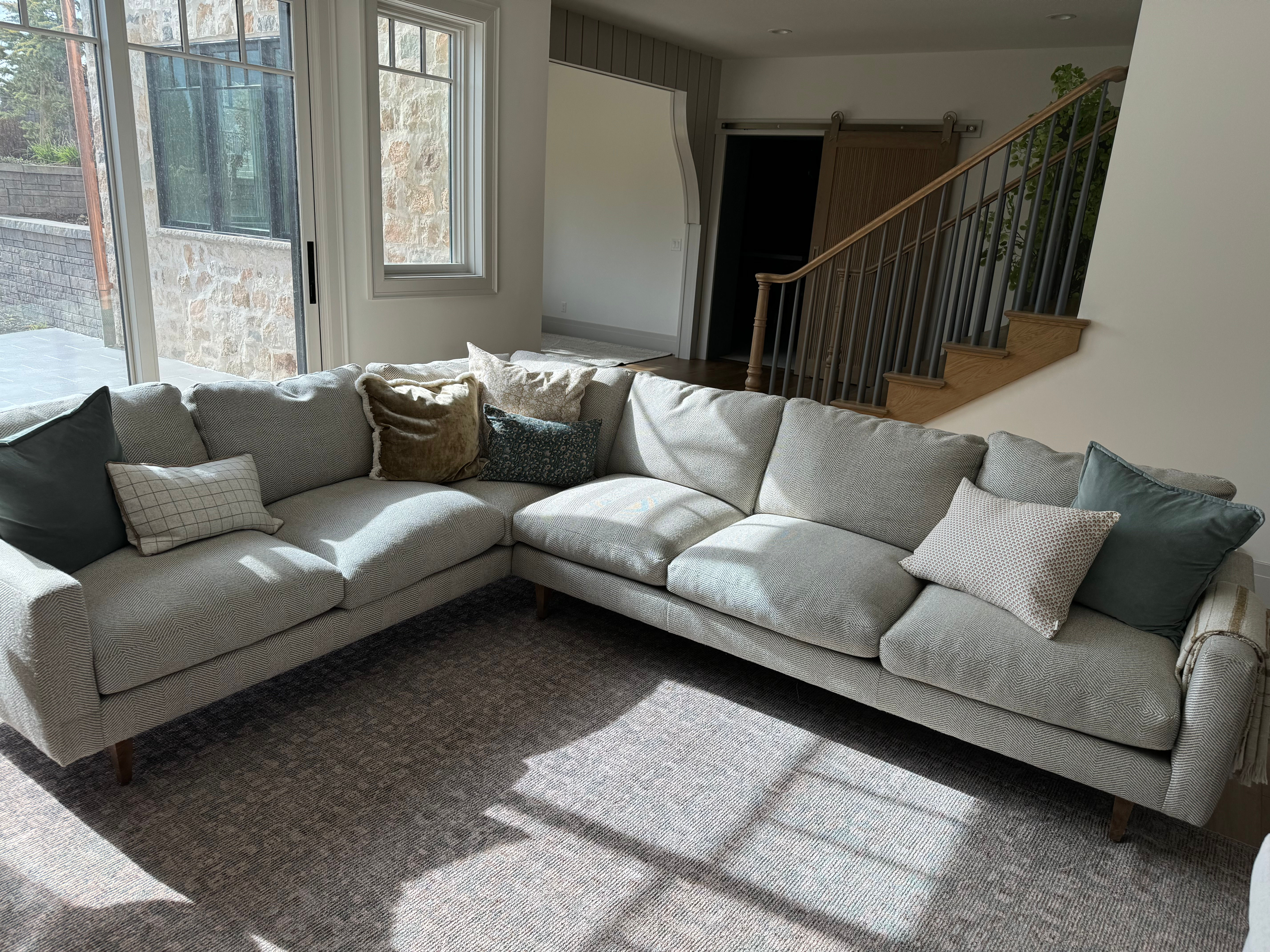 Light Gray Sectional Sofa - $1,500