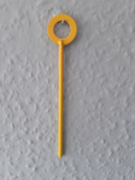 4x Small 6"/15cm High Washer Top Plant Support Rods in Yellow.