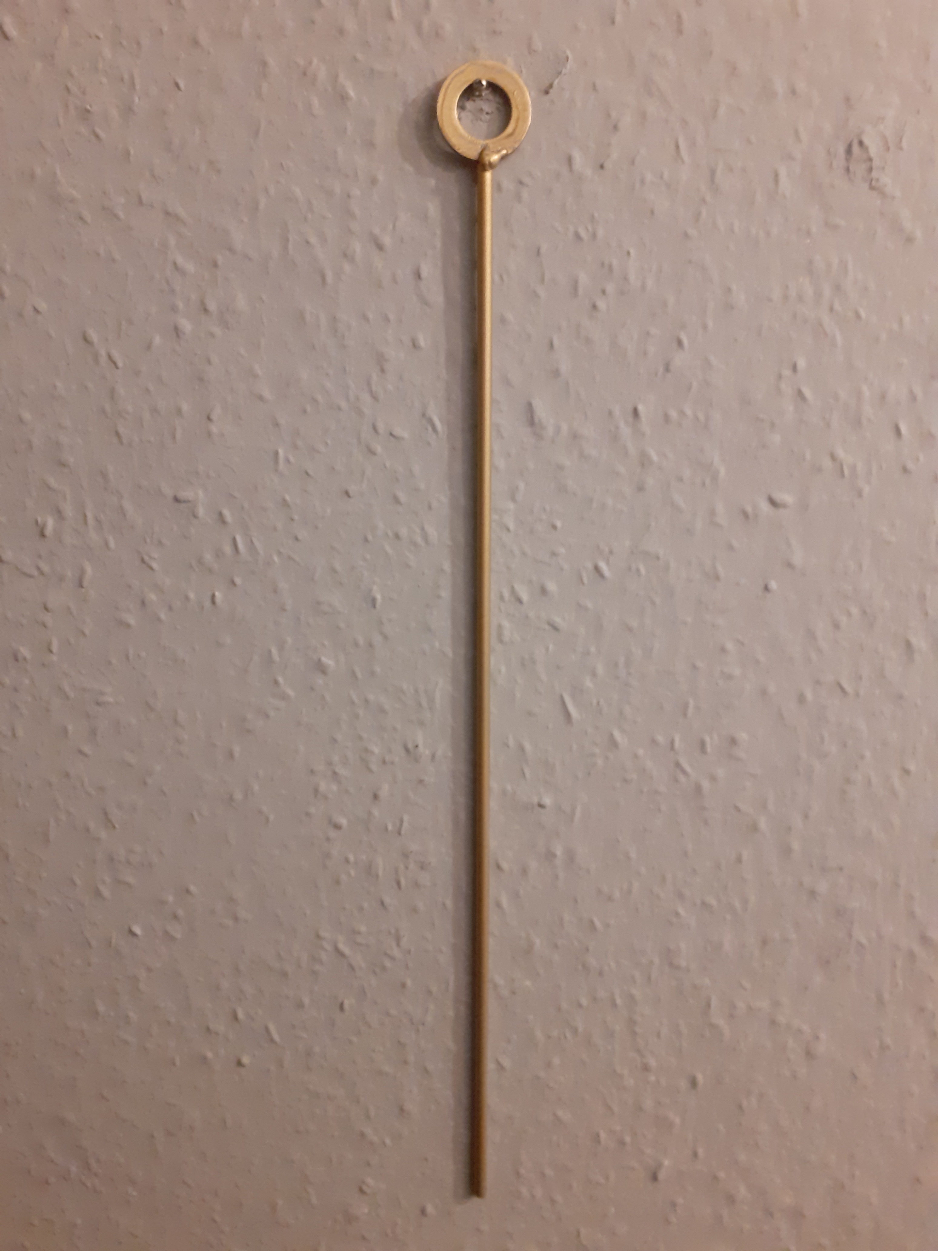 2x 12"/30cm High x 6mm Washer Top Plant Support Rods in Gold.