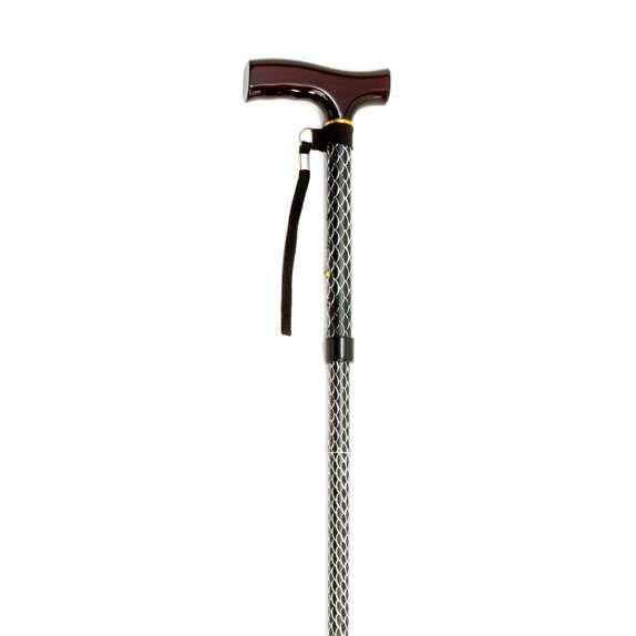 Thumbnail: Folding Walking Stick in colour Black wave