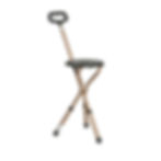 Folding Cane seat open to show the seat