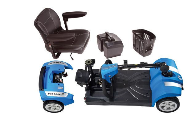 Thumbnail: Veo Sport SR Mobility Scooter in Blue - Dismantled into 5 Pieces