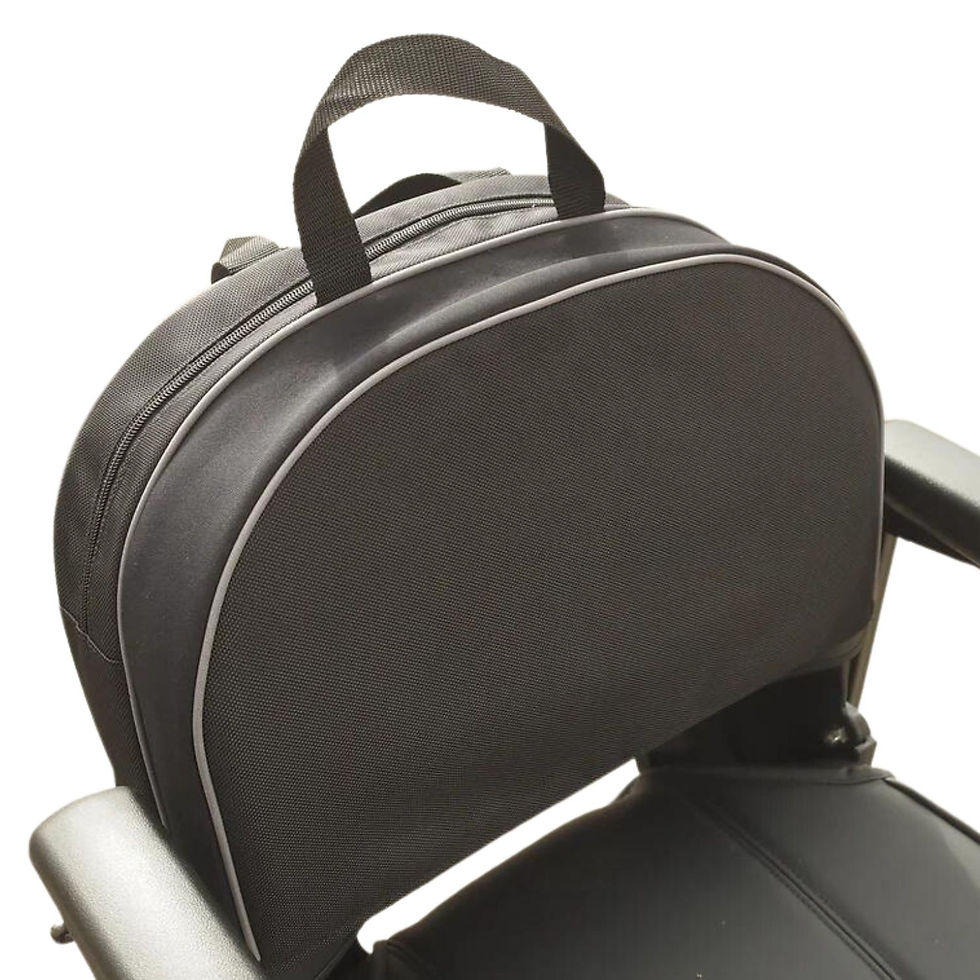 Scooter bag on a scooter seat view