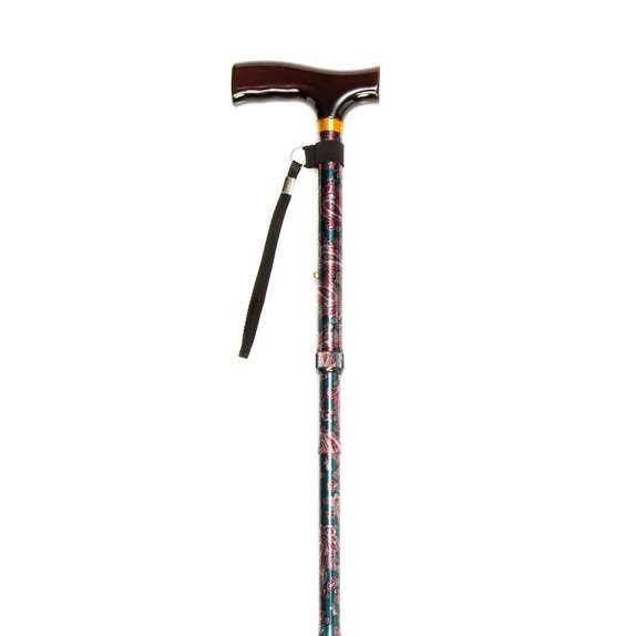 Thumbnail: Folding Walking Stick in colour Amoeba Green