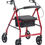 Thumbnail: Red Aluminium Rollator for outdoor use