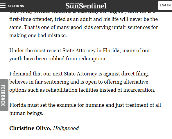 Sun Sentinel Op-Ed