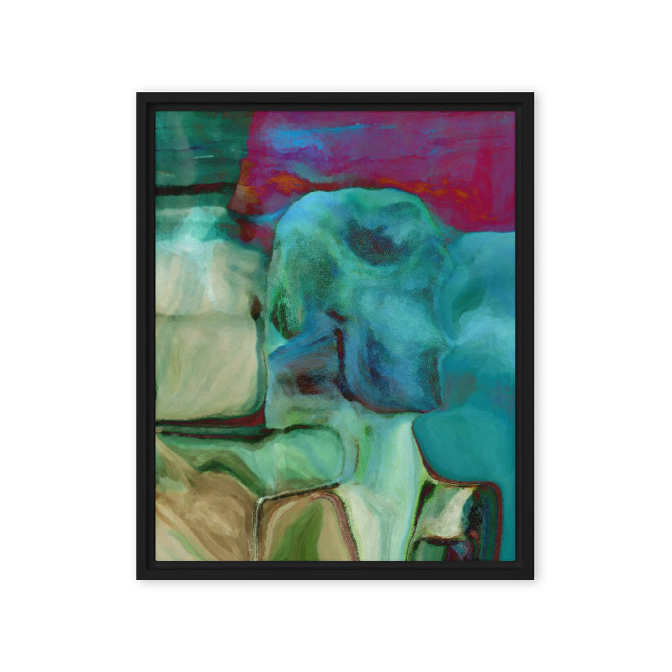 Thumbnail: Ella, Blue Sky Tile Framed canvas