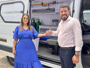 JNHOJE - Prefeito Flauzino e deputada Cláudia Oliveira entregam mais de R$ 1 milhão em veículos e equipamentos de saúde para Itabela