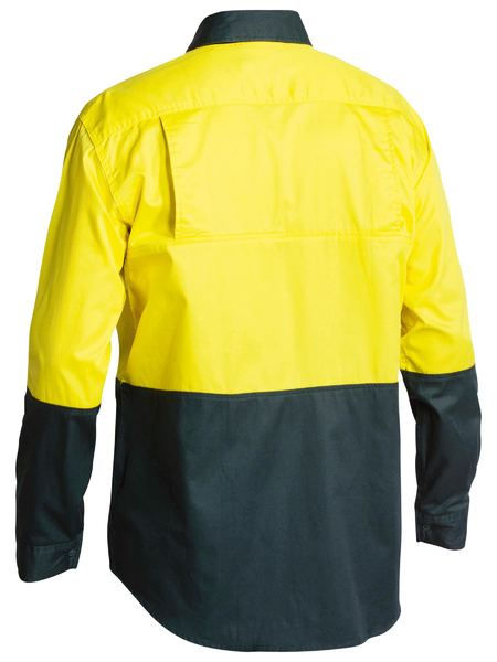 Thumbnail: BISLEY HI VIS 2 Tone Lightweight LS Drill Shirt