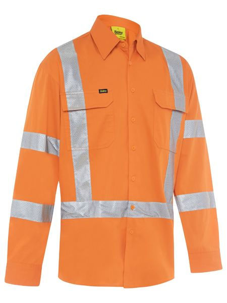 Thumbnail: BISLEY X Taped Biomotion HI VIS Cool LightWeight Drill Shirt