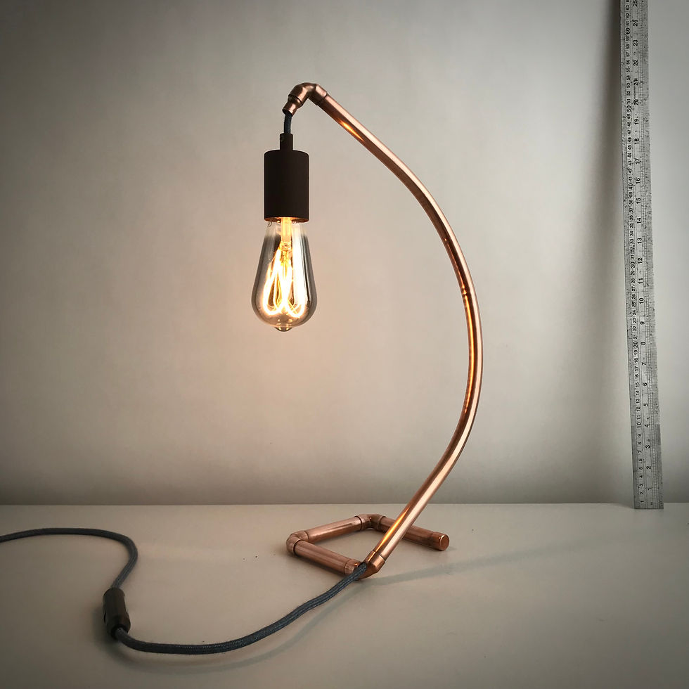 Thumbnail: C-table lamp / Rust painted lampholder with