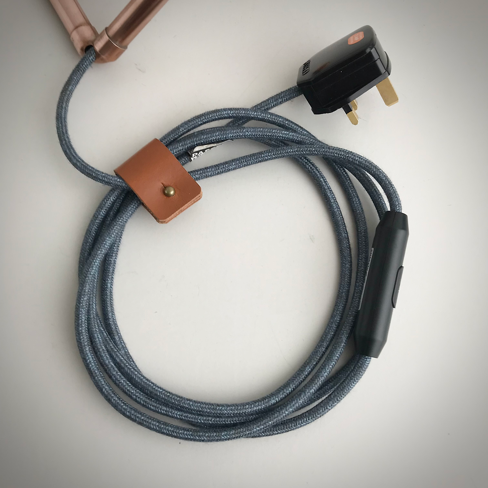 Thumbnail: C-table lamp / Rust painted lampholder with